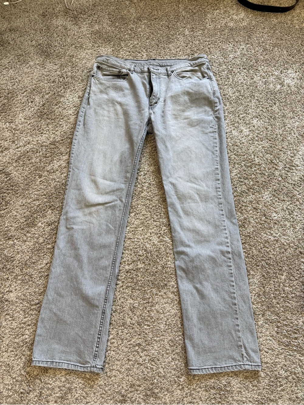 Levi's Light Gray Straight Jeans